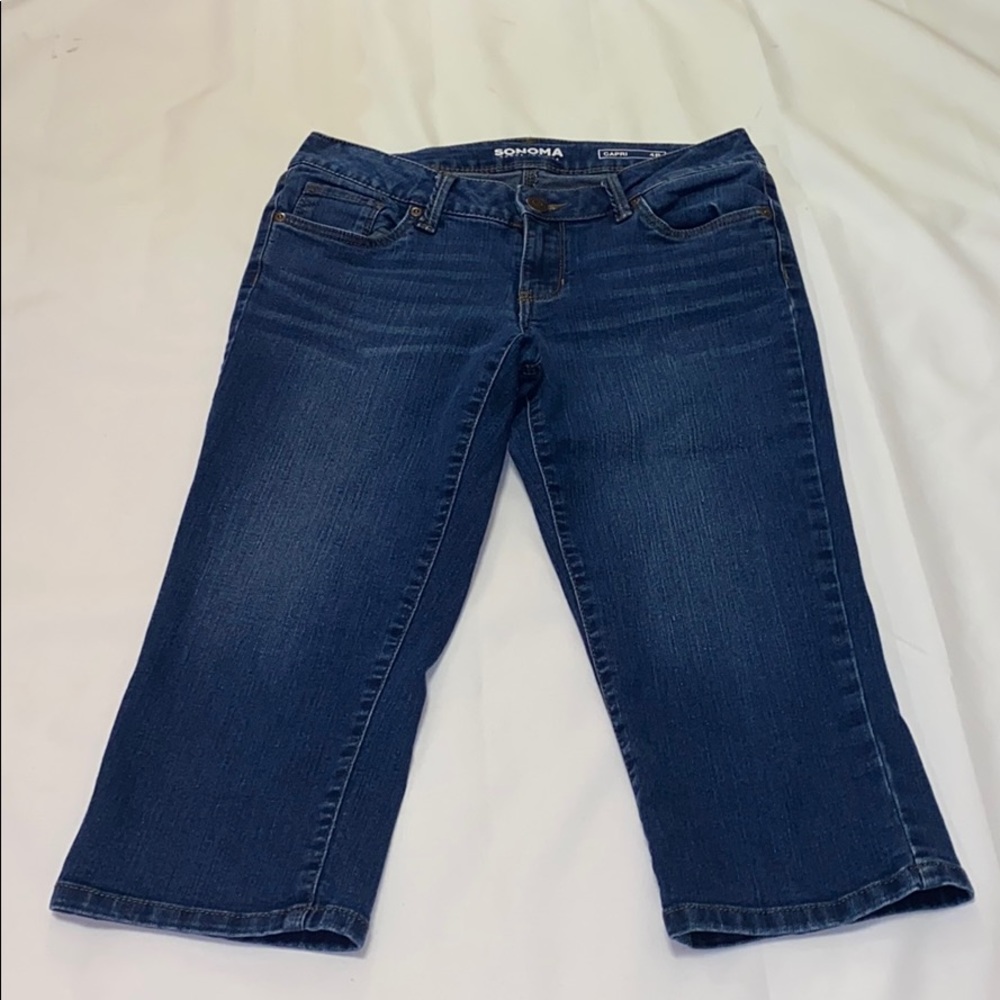 Navy Blue (and light blue) Capris (3)